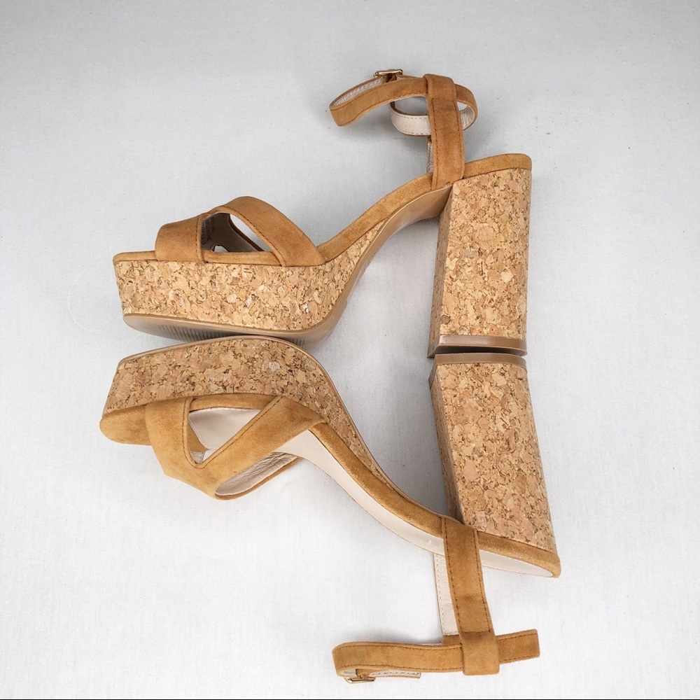 NWOB Shelly’s London Tan Suede Sandals/Heels, 38 - Picture 3 of 7
